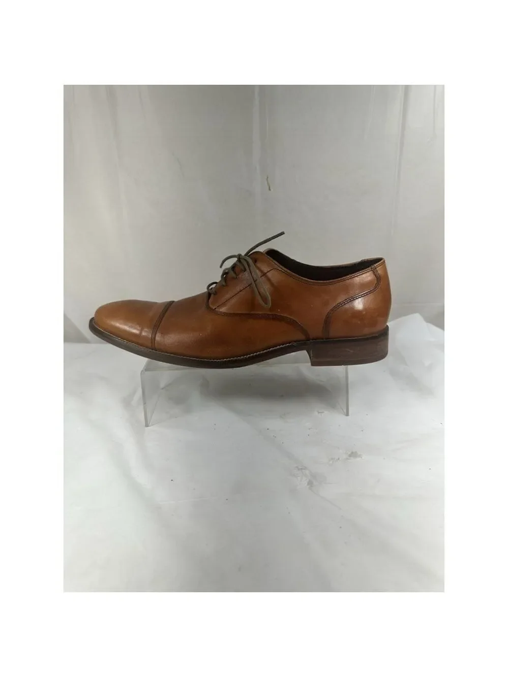 COLE HAAN SIZE 10 M MEN SHOES WILLIAMS CAP TOE OXFORD tan LEATHER C12337